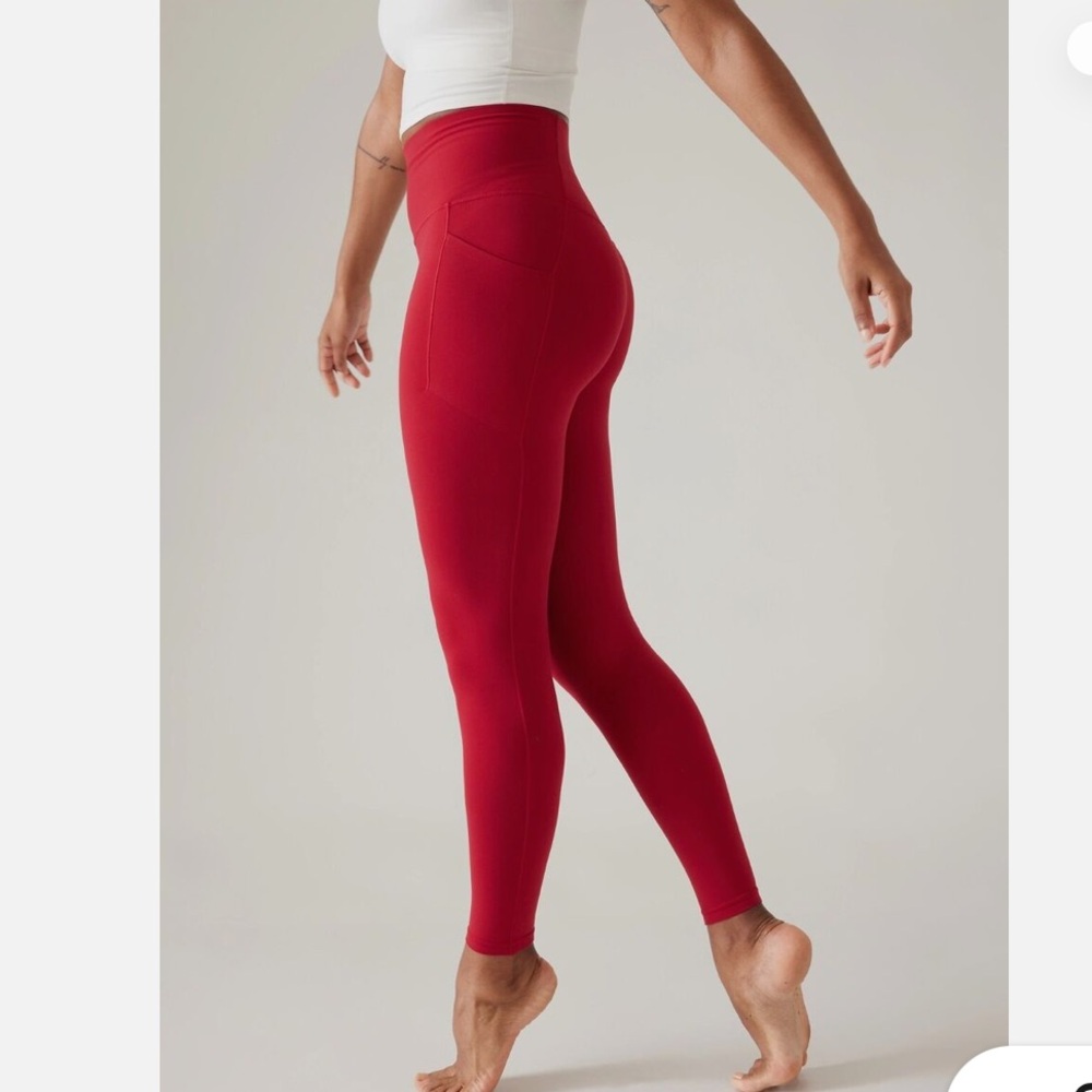 Athleta Red Leggings